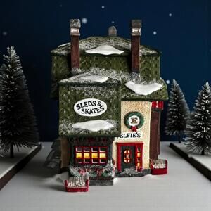 Department 56 Elfie’s Sleds & Skates North Pole Series Lighted Christmas Village